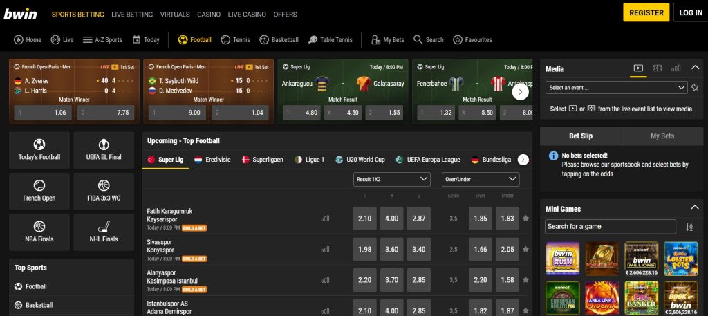 Preview of Bwin betting
