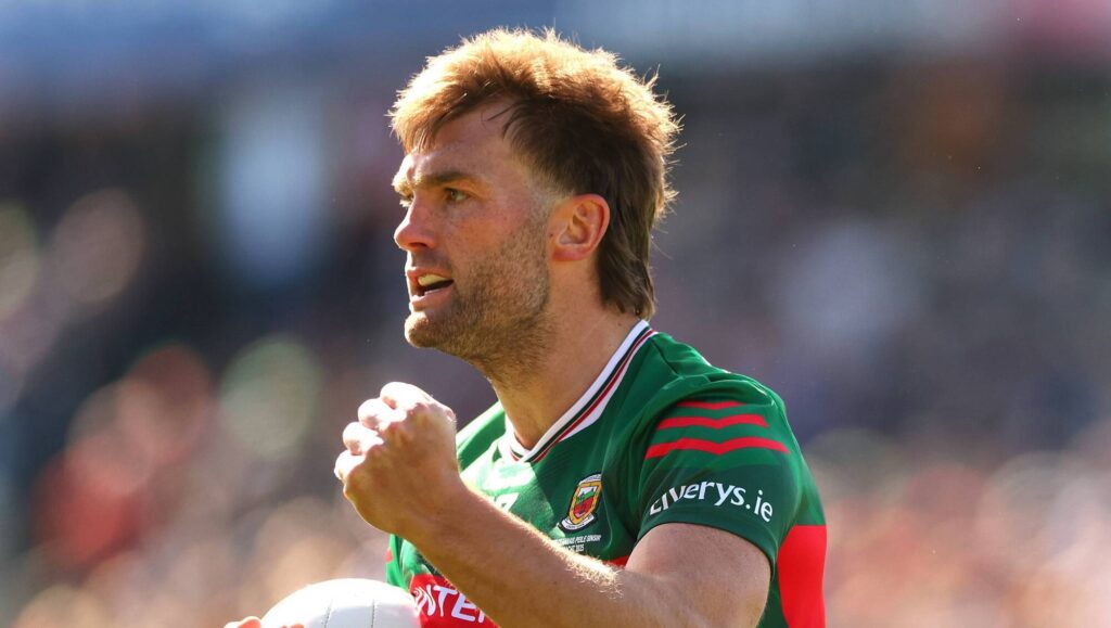 Aidan O’Shea celebrates winning a free 4/5/2025